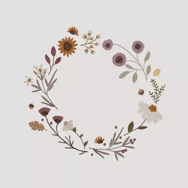 Kissen Flower Fall Circle