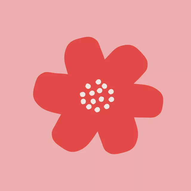 Kissen Flower 4 Red Pink