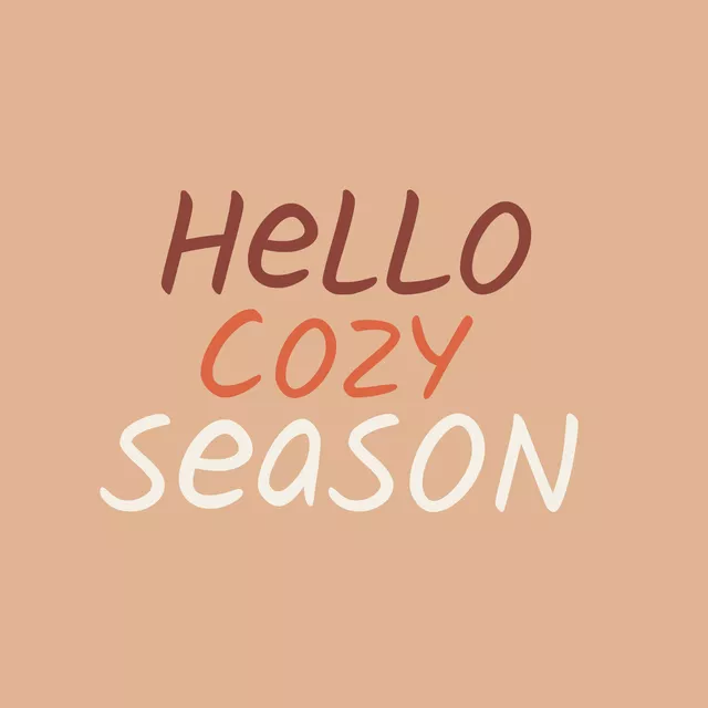 Kissen Hello Cozy Season Brown
