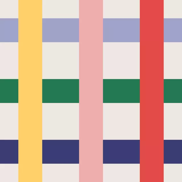 Kissen Hello Spring Lines Colorful