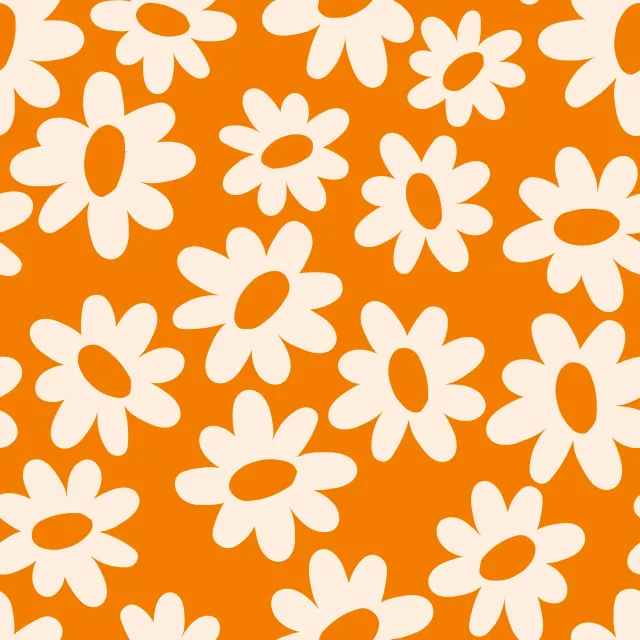 Tischläufer Flower Pattern Orange