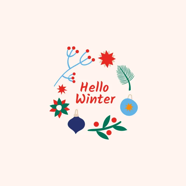Kissen Hello Winter Vanilla