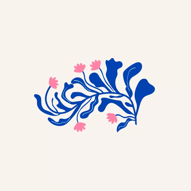 Kissen Sweet Flowers Blue