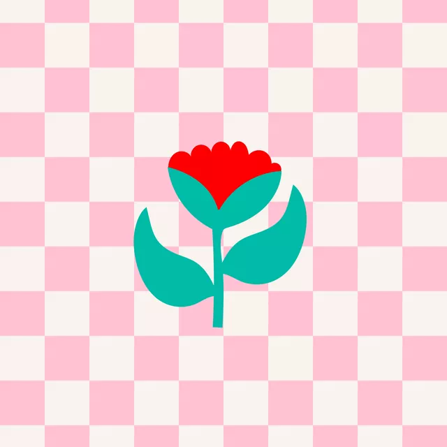 Kissen Sweet Flower Pattern Green
