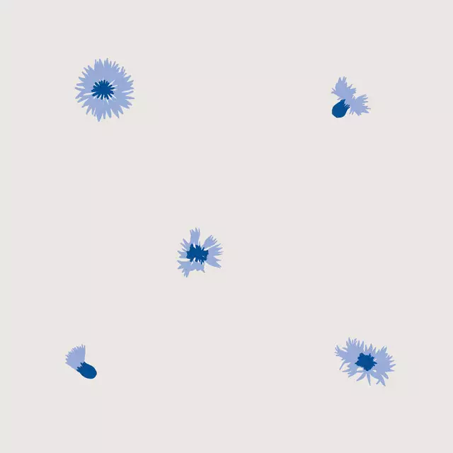Kissen Kornblumen blau