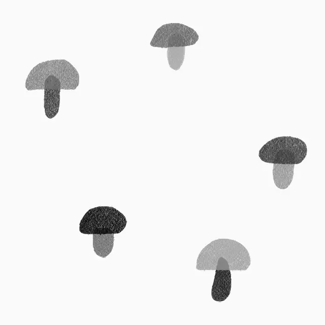 Servietten Pilze grau weiss