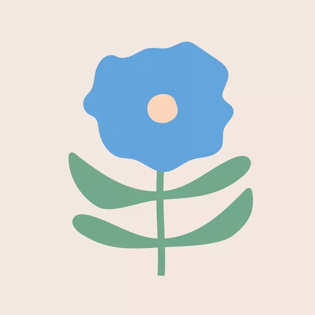 Kissen Liva Flower Blue-Green