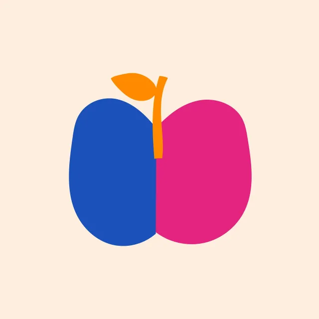 Bold Apple Blue Pink