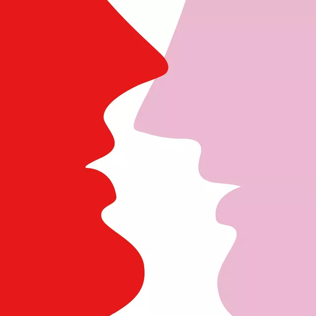 Tischset Oui mon cheri kiss