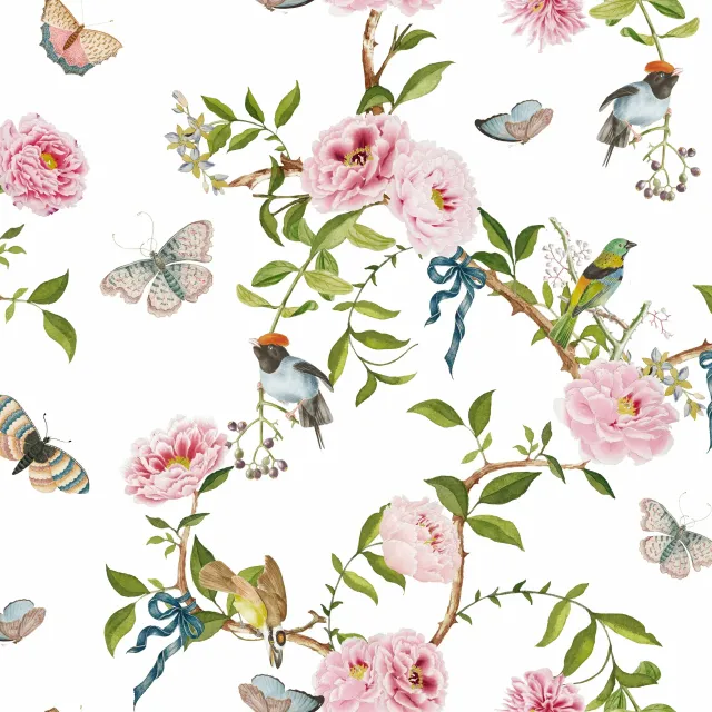 Kissen Vogel Chinoiserie Garten