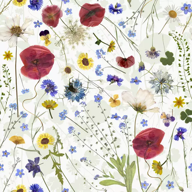 Tischdecke Getrocknete Blüten Mittsommer