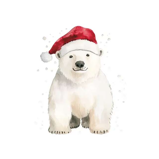 Kissen Weihnachtsmann Eisbär