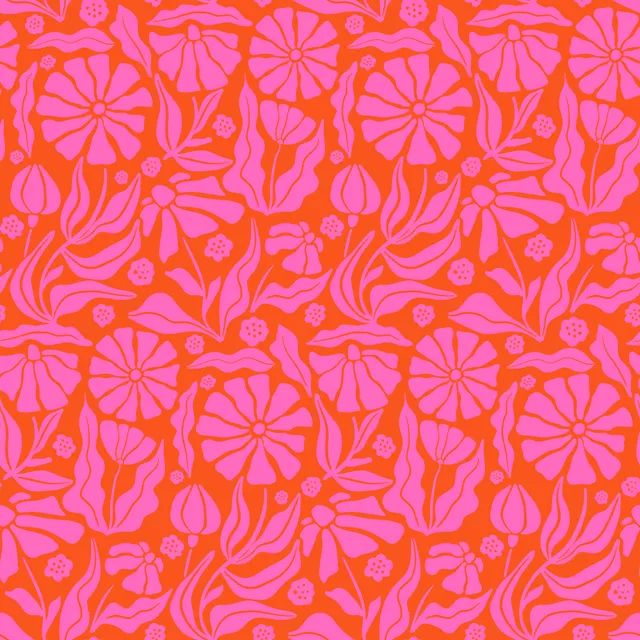 Tischdecke Sommer Blumen Pink 2