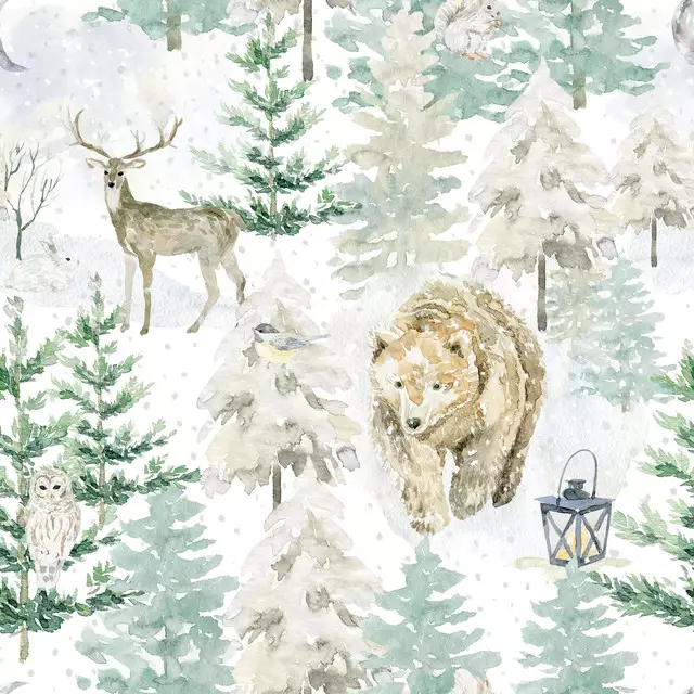 Tiere im Winterwald
