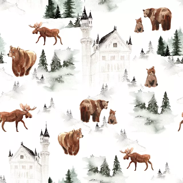 Kissen Winterweiße Weihnacht Wald 2