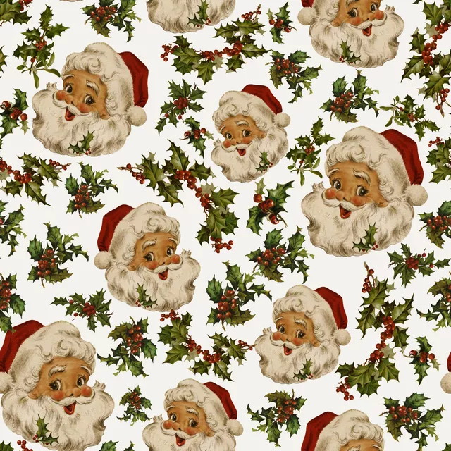 Kissen Vintage Santa Claus offwhite