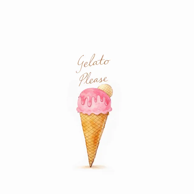 Kissen Gelato Please - Eiswaffel