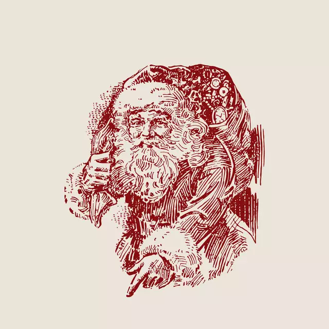 Geschirrtücher Vintage Weihnachtsmann