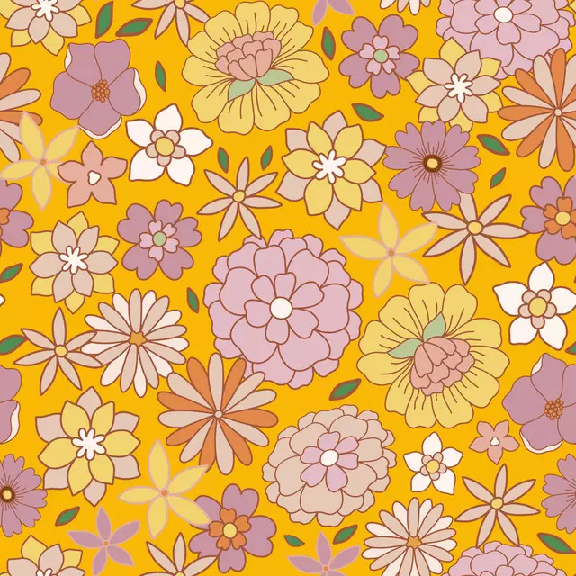 Kissen Retro 70s Flowers