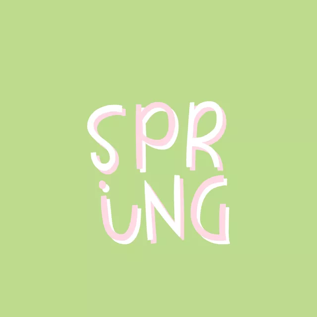 Dekovorhang Spring - Typografie