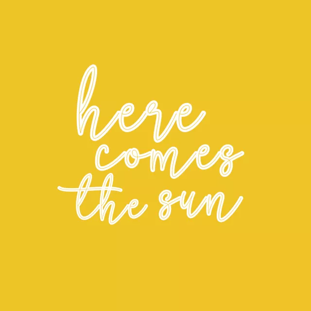 Kissen Here Comes The Sun - Gelb