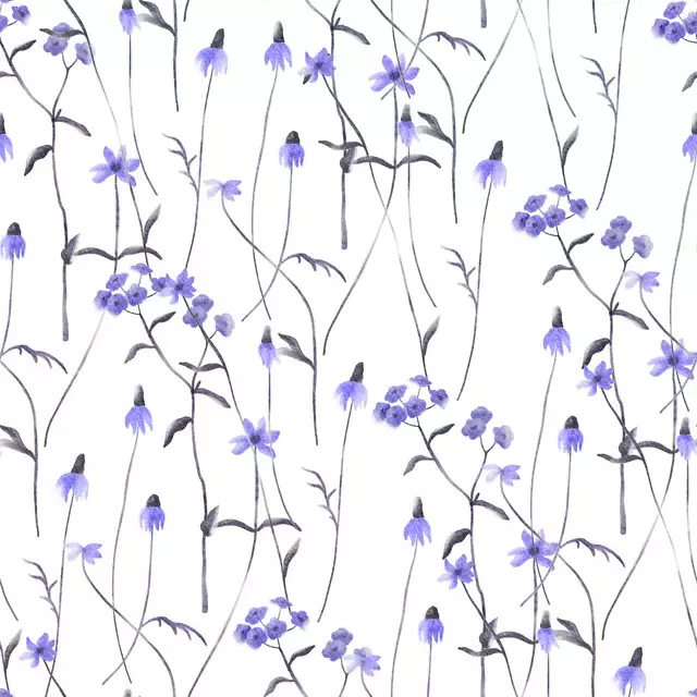 Very Peri Blumenwiese