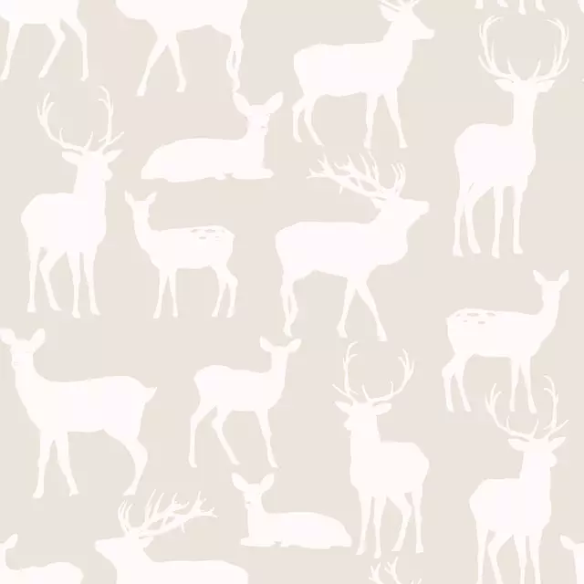 Rehwild und Hirsche beige