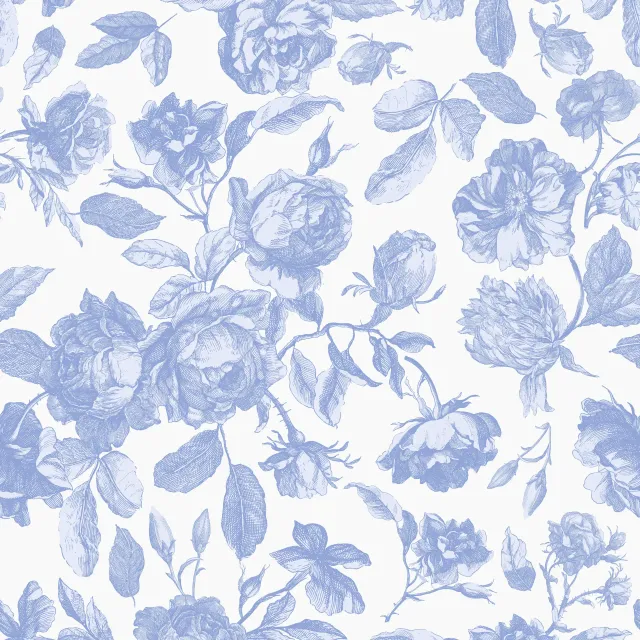 Kissen Vintage Toile de Jouy floral