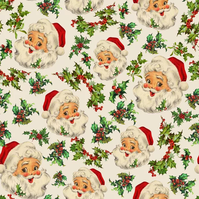 Vintage Santa Claus beige