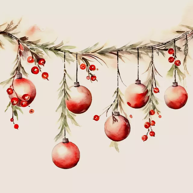 Tischset Weihnachts Girlande