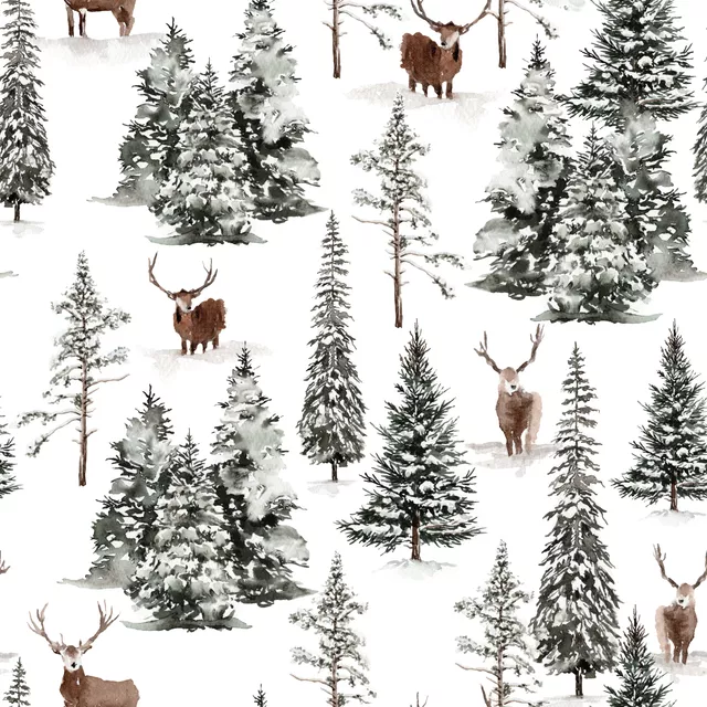 Kissen Winterweiße Weihnacht - Wald 5
