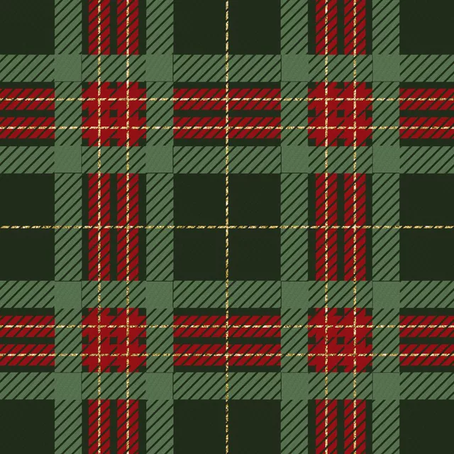 Tischdecke XMAS Plaid Rot Grün