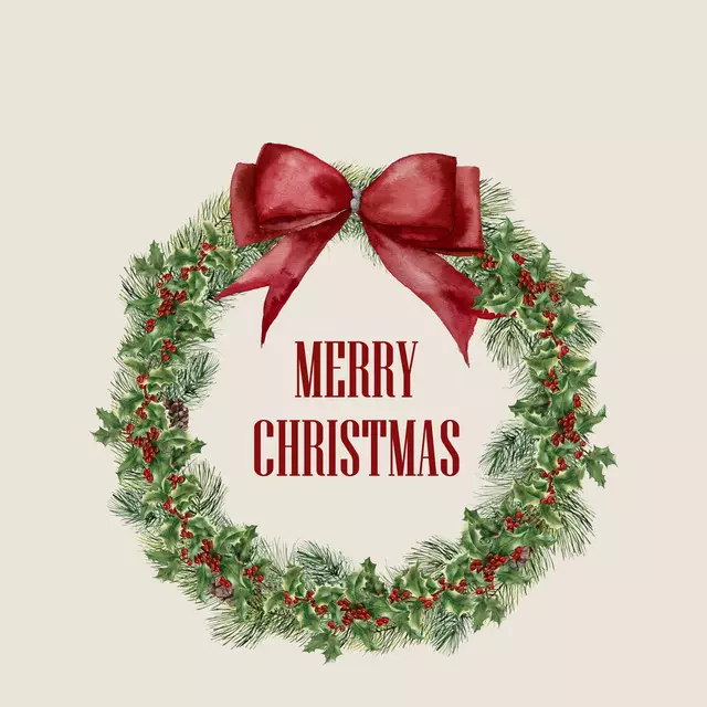 Christmas Weihnachtskranz Hell