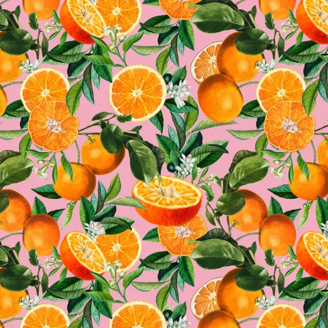 Kissen Orangen Sommer pink