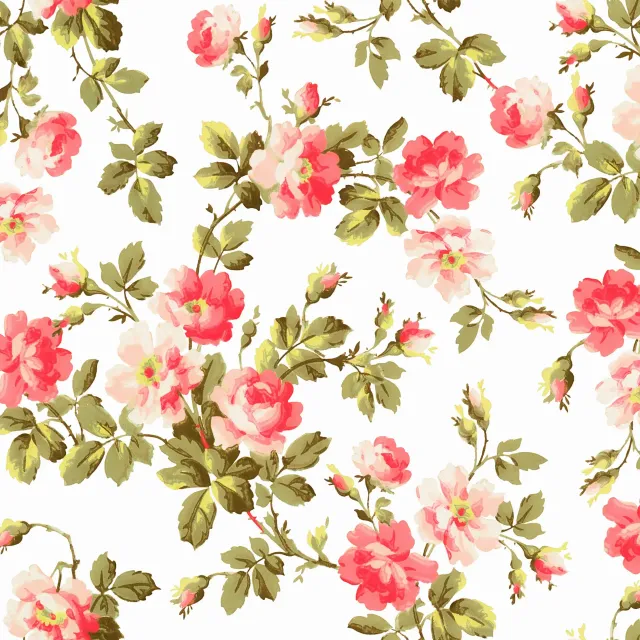Vintage Streublümchen Rosen