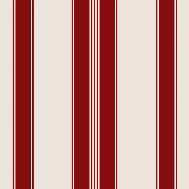 Weihnachtsstreifen Beige Rot