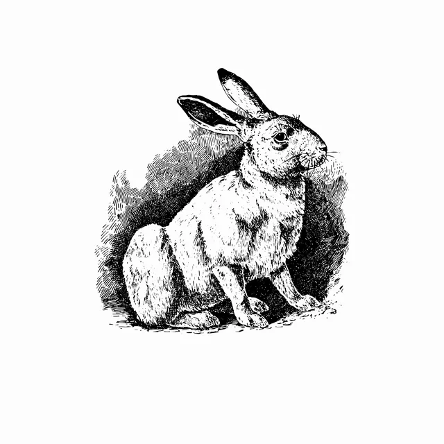 Dekovorhang Vintage Osterhase