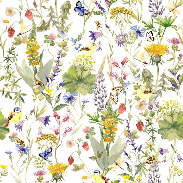 Bettwäsche Bunte Wild- und Wiesenblumen