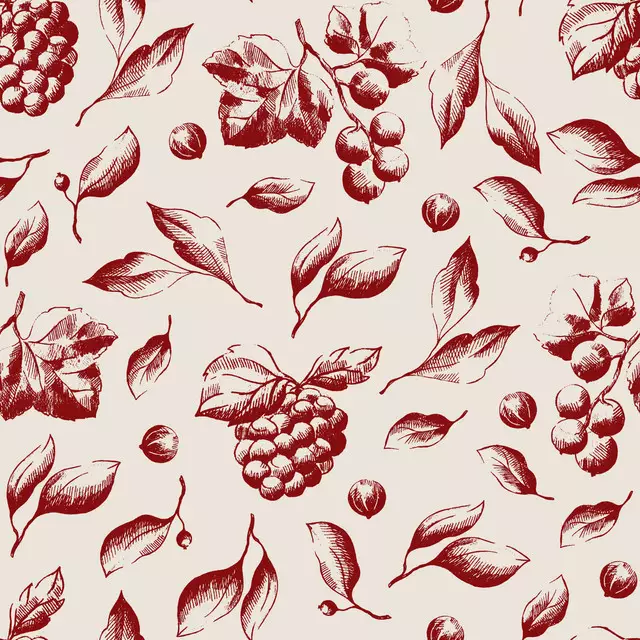 Weihnachts Zweige beige- rot