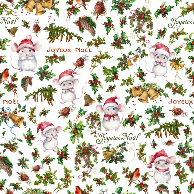 Kissen Joyeux Noel Maus
