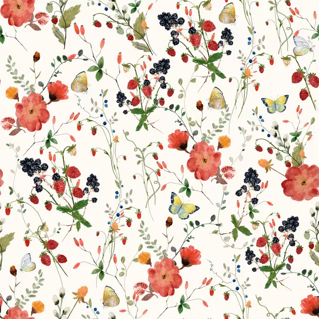 Wildblumen und Beeren Wiese