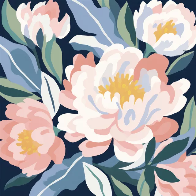 Sitzkissen Midcentury Modern Floral 2