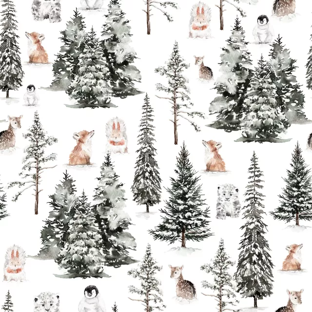 Kissen Winterweiße Weihnacht Wald 4