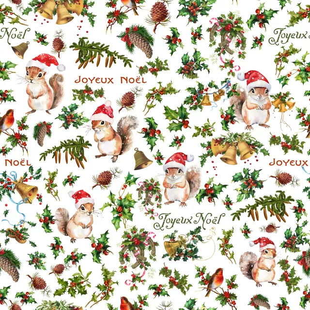 Kissen Joyeux Noel Eichhörnchen