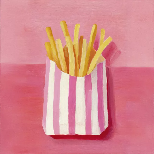 Kissen Pommes- Pink