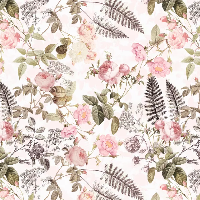 Kissen Redouté  Rosen Garten 5