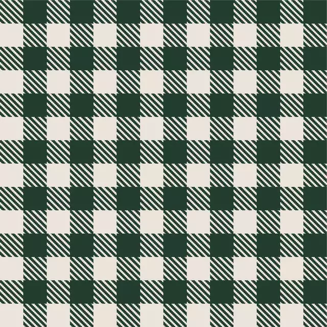 Kissen Weihnachtskaro Grün