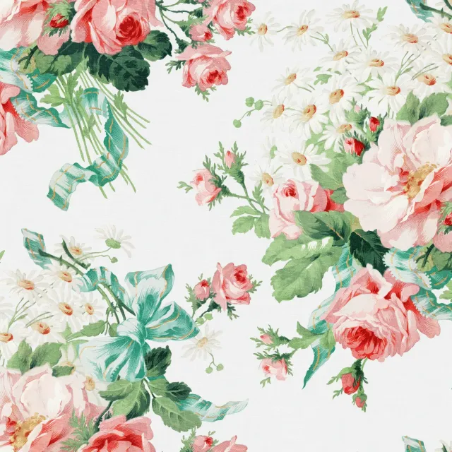 Bodenkissen Chintz Rosen Sommer Garten