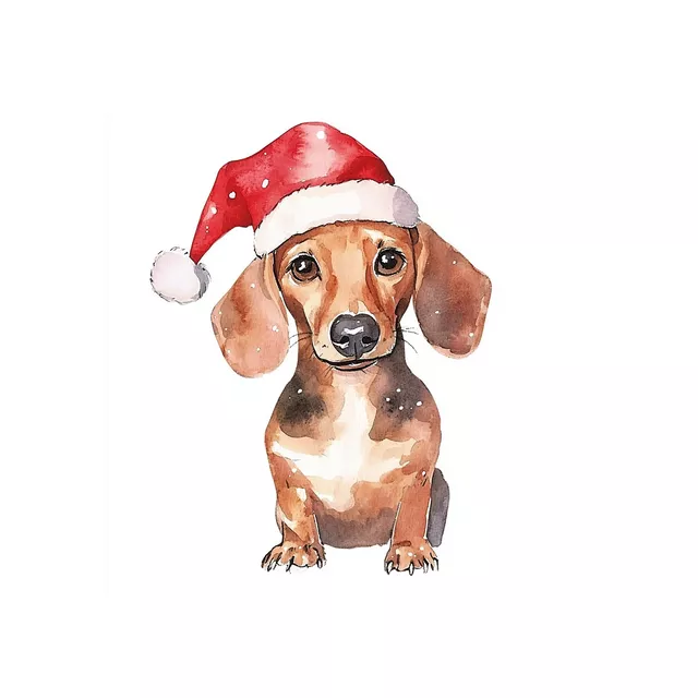 Kissen Weihnachtsmann Dackel