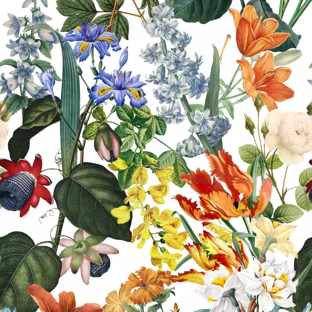 Sitzkissen Vintage Blumen Garten